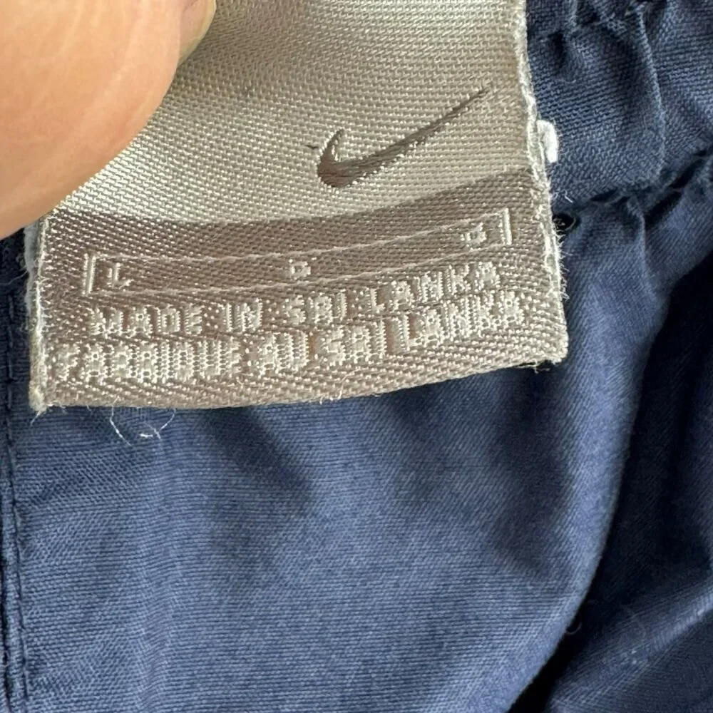 Nike Navy Blue & Gray Swim Trunks Mens Size L With Mesh Lining